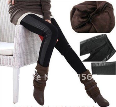 IRIS Knitting LG-178 Free Shipping,2012 Women Thick Leggings,Leather Cotton Winter Warm Pants,Fashion Fleeces Legging High-waist