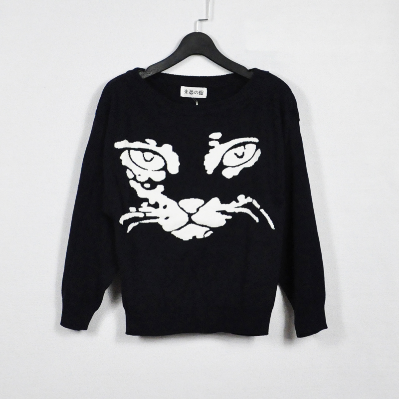 IRIS Knitting SW-006 Free Shipping 2012 Autumn And Winter Knitting Pullover Sweater Vivi Vintage Hot-selling Women's Cat Sweater