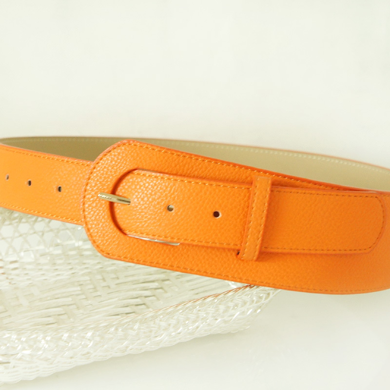 Irregular genuine leather women's decoration wide belt strap decoration fashion all-match t032