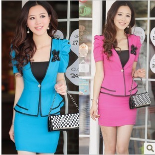 Isn't 2012 work wear summer skirt fashion short-sleeve women's skirt work wear christmas party birthday cloth