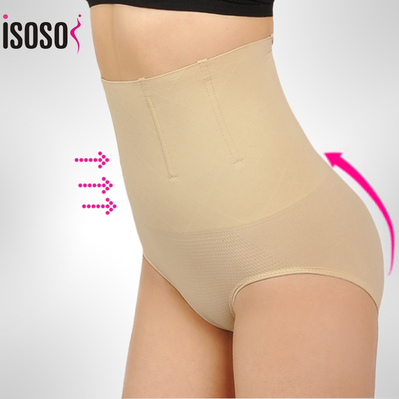 Isosos body shaping pants seamless butt-lifting abdomen drawing pants high waist accept stomach pants puerperal slimming panties
