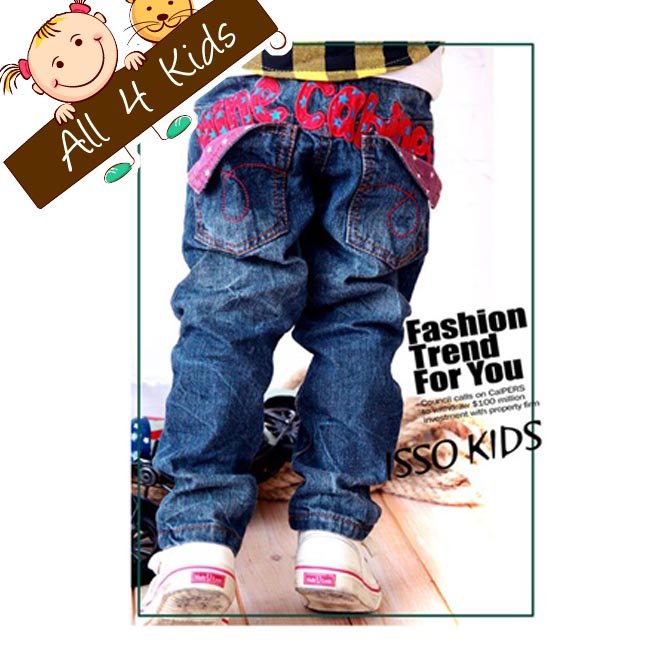 Isso kids Childrens Autumn spring pants Classic boys blue jeans 5 pairs/lot Kids pants girls clothing Wholesale Good quality