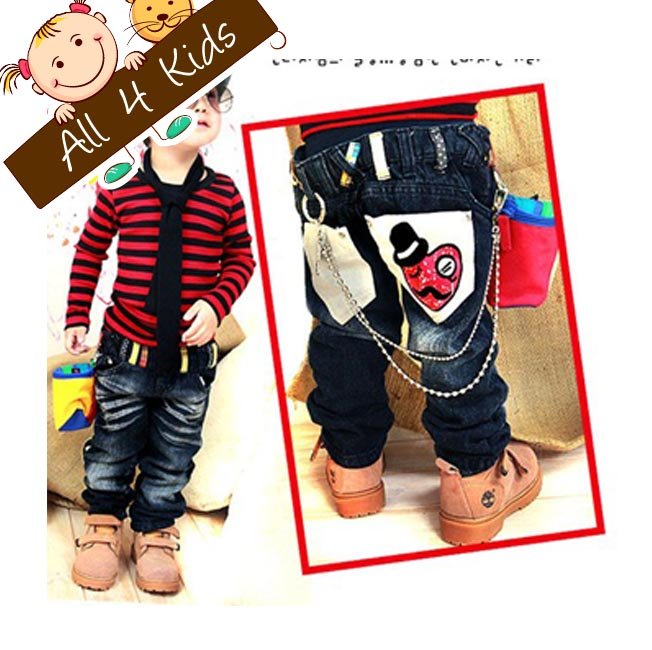 Isso kids Childrens Autumn spring pants Classic boys blue jeans 5 pairs/lot Kids pants girls clothing Wholesale Good quality