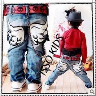 ISSOKIDS children jeans wings jeans trousers children's clothing wholesale