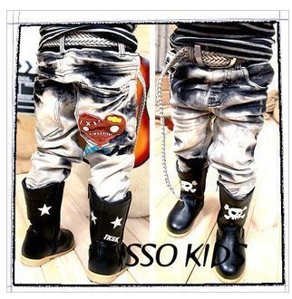 ISSOKIDS children/kid spring and autumn trousers fashion boys washed Jeans,Baby pants wholesale, 5pcs/lots