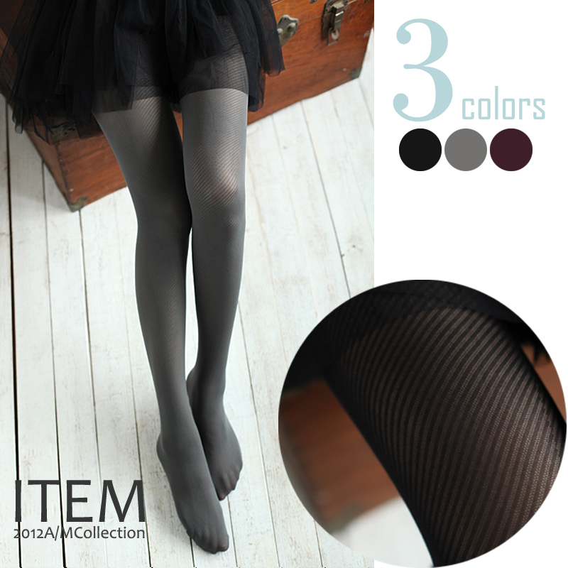 Item autumn tights slanting stripe cutout jacquard velvet pantyhose wonen favorite stockings