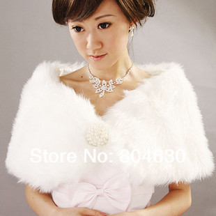 ivory color bride wool shawls plush crescent pearl ball wool warm wedding jacket bride wrap factory direct sale