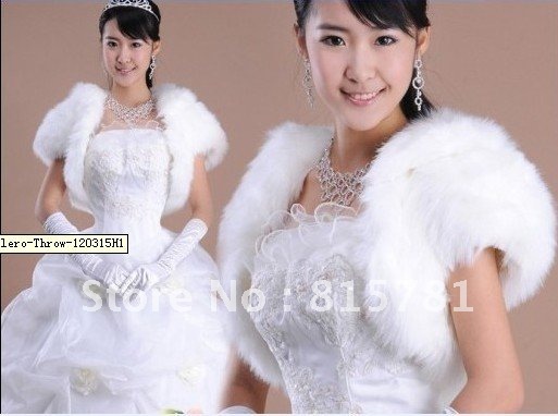 Ivory Faux Fur Bridal Wedding Wrap/Jacket/Shawl/Cape/Stole/Bolero/Throw 120315H1