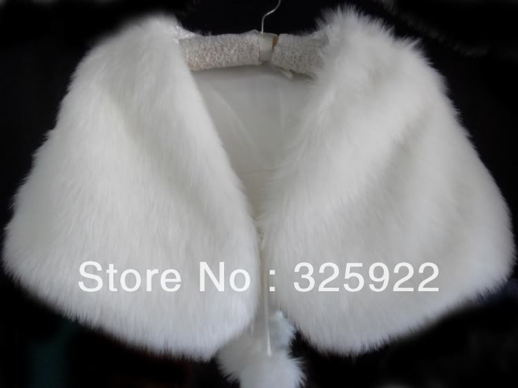 Ivory new style Faux  Fur Bridal Wrap/ Jacket/Shawl/Cape/Stole/Bolero/Throw/ Shrug