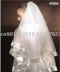 Ivory or White Wedding Bridal Veil With Comb 2 tier