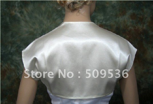 Ivory sleeveless wedding satin bolero jacket Satin 007 Main Color:  Ivory Size:,Small,Medium,Large,X-Large,