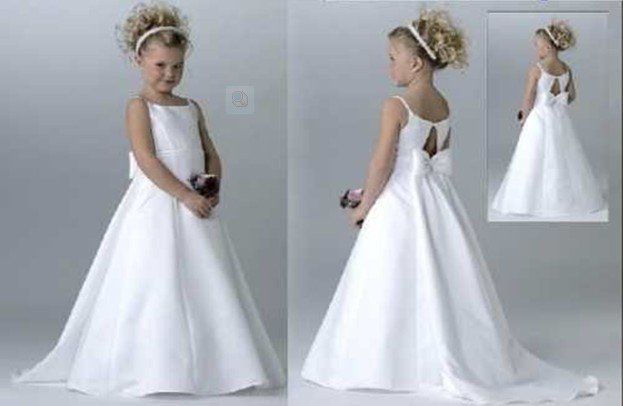 Ivory Wedding Flower Girl Communion Party Dress Size custom made