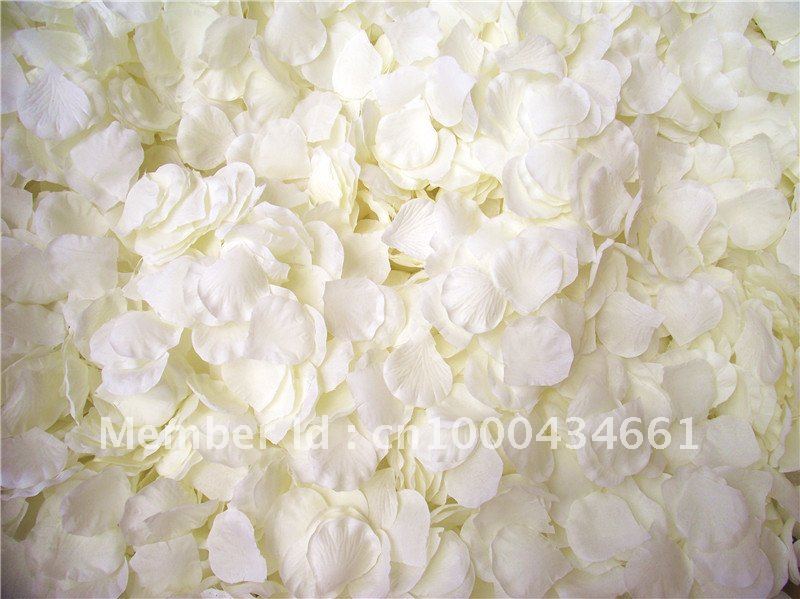Ivory wedding silk rose petals , fabric rose petal 4000pcs/lot ,wedding party decoration artificial flower