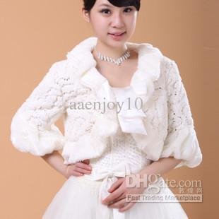 Ivory winter Bridal Wedding dress Fur Wrap/shawl/coats/bolero Shrug Shawl