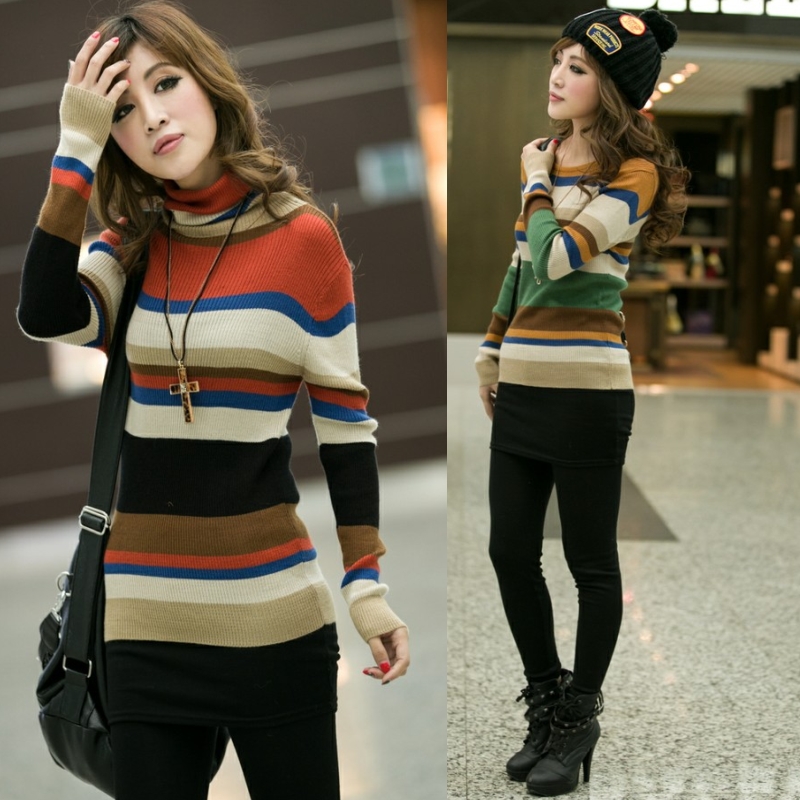 j) jiang) 2012 slim sweater women's sweater vintage basic shirt long-sleeve turtleneck sweater