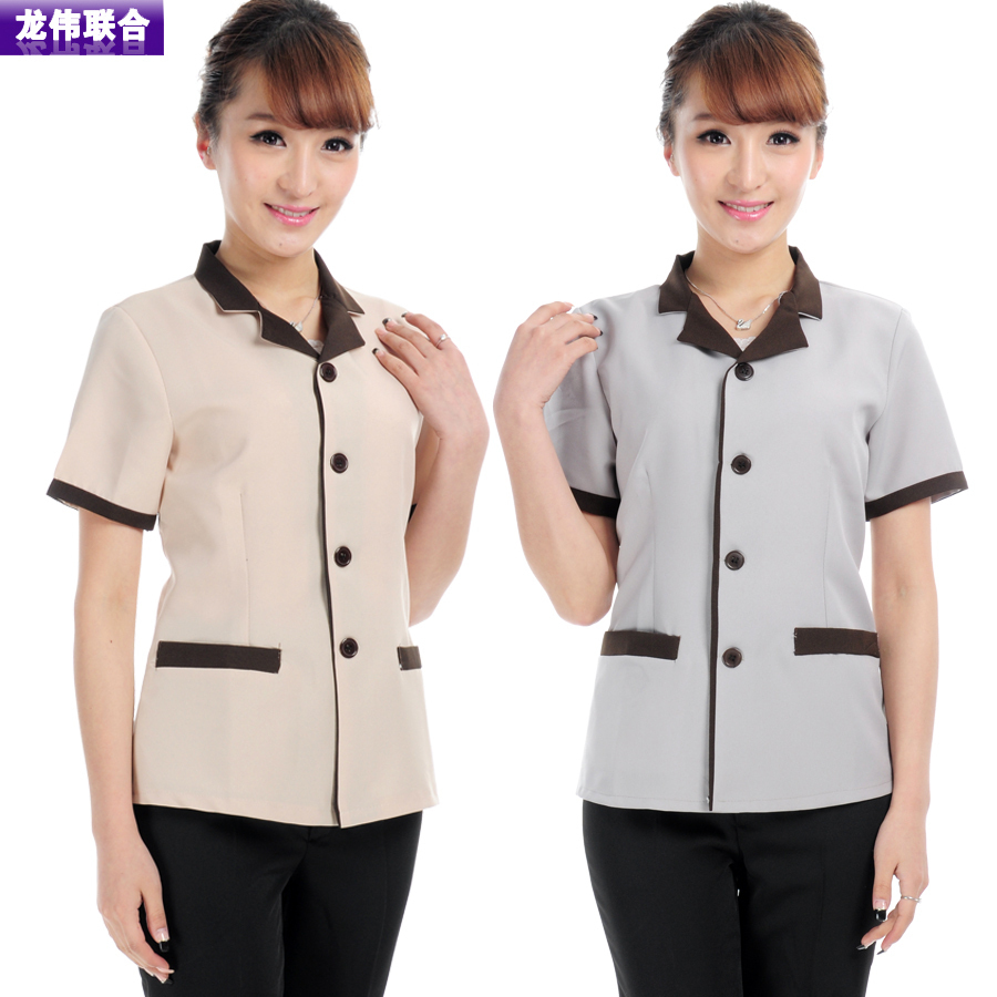 J009 clothes work wear cleaning service short-sleeve summer