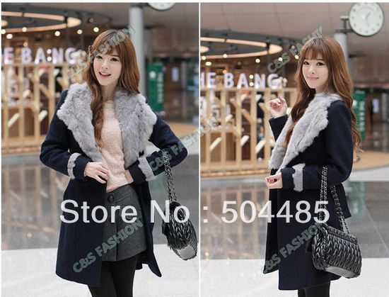 [J637] Hot Sell New Arrivals 2012 Fashion Coats,Women's Woolen Coat,Winter Jacket,Leather Collar Outwear Drop Price