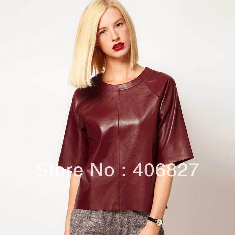 Jackets Europe and the United States women coats fashion female shirt PU stitching 751a001