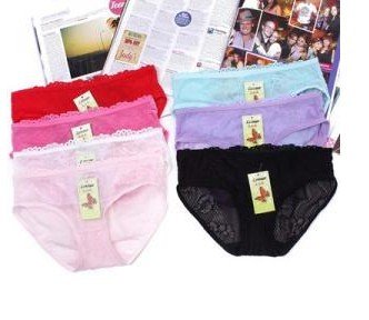 Jacquard net yarn underwear mix colors high quality 10 PCS/LOT free shipping