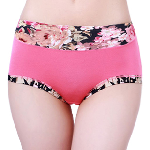 Jacqueline isn't collagen bamboo carbon fiber super soft decorative pattern mid waist trigonometric panties female