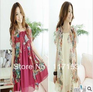 Japan and South Korea dress pregnant woman skirt wholesale summer increase code fashion chiffon dress CM-W0177