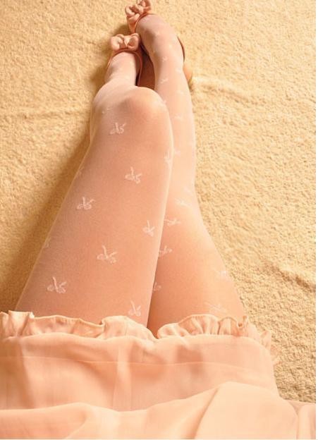 Japan and South Korea tide essential all-match bowknot printing Pantyhose Stockings S085#