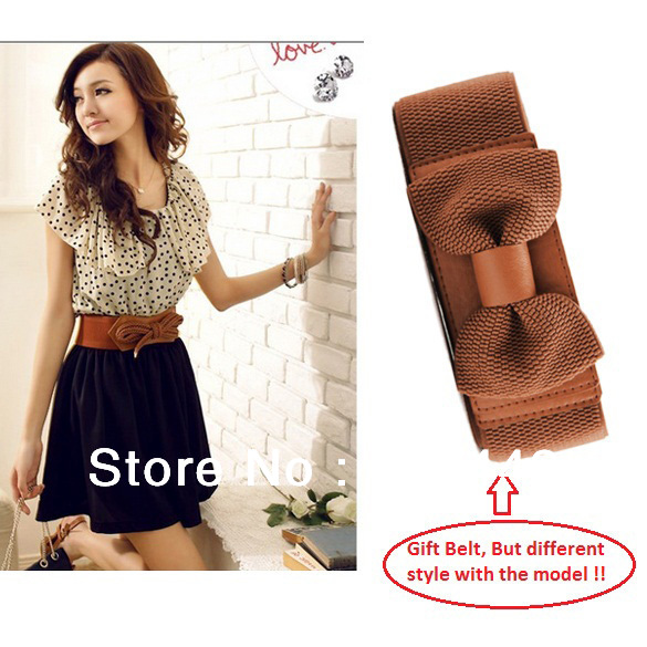 Japan Korean Women Fashion Short sleeve Dots Polka Mini Summer Chiffon Dress 3Sizes Free Shipping B_032