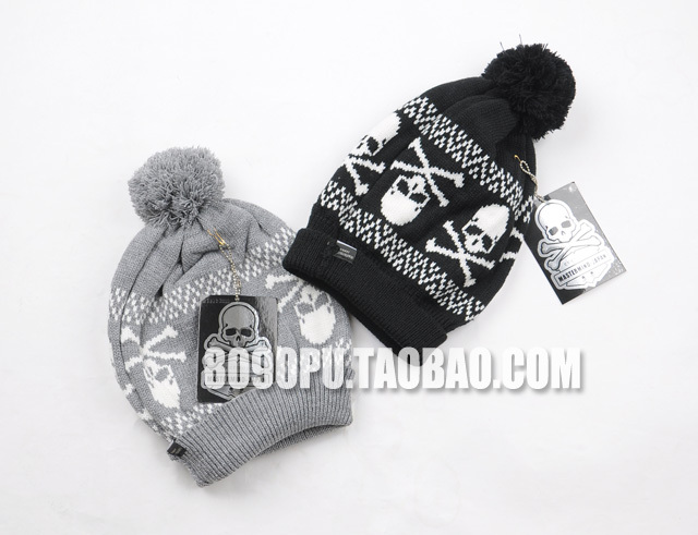 Japan mmj mastermin lovers design skull knitted hat thickening thermal article hat
