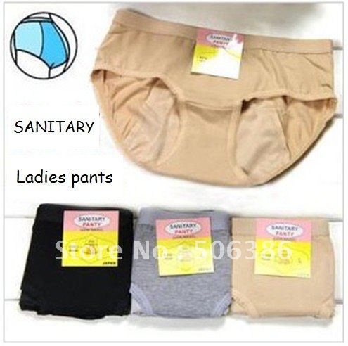 Japan SANITARY cotton ladies physiological pants,ladies Menses pants,Non- leaking Woman menstruation pants,women underwear