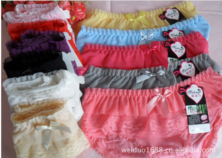 Japanese single lace foreign trade the modal cotton foundation Ms. underwear variety