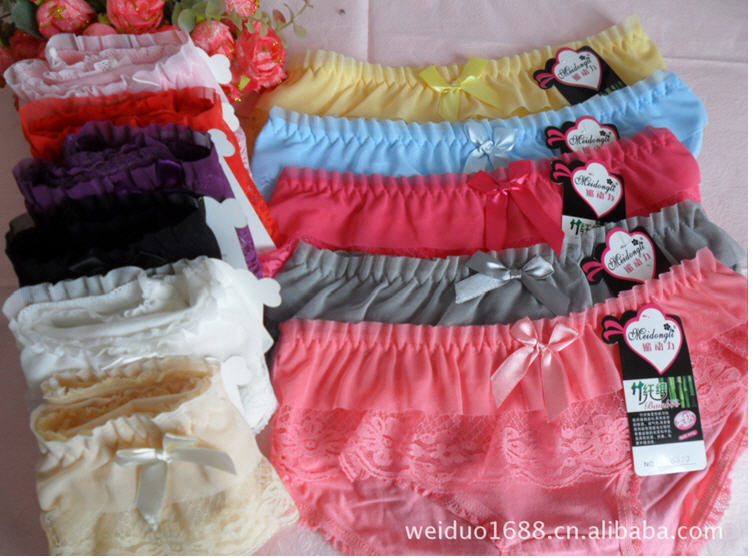 Japanese single lace foreign trade the modal cotton foundation Ms. underwear variety