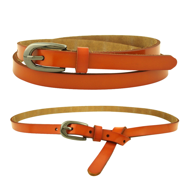 Japanned leather brief all-match genuine leather tieclasps women's strap cowhide women's belt