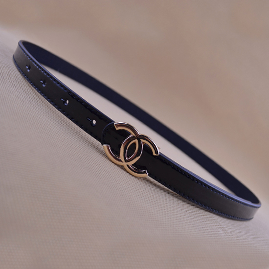 Japanned leather candy color thin belt decoration belt women's double c decoration strap l07715