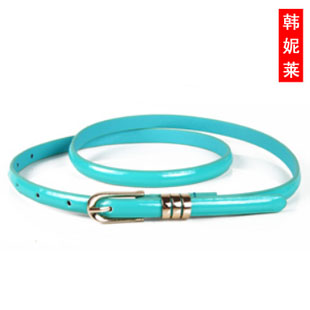 Japanned leather candy color thin belt female all-match women's strap Women decoration fashion
