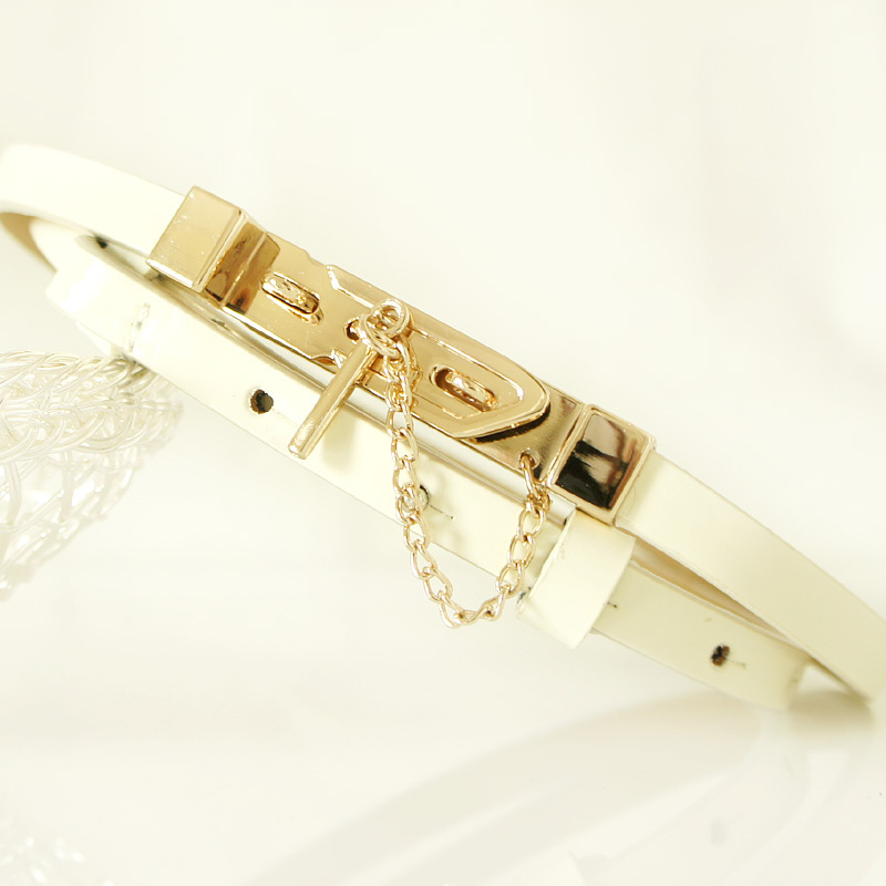 Japanned leather fashion quality multicolour women's decoration thin belt strap all-match c496 box