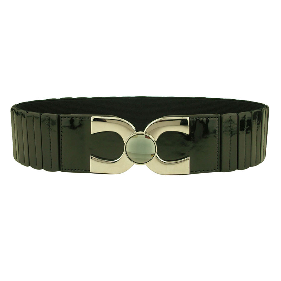Japanned leather patent leather diamond classic agings elastic body shaping women's cummerbund belt