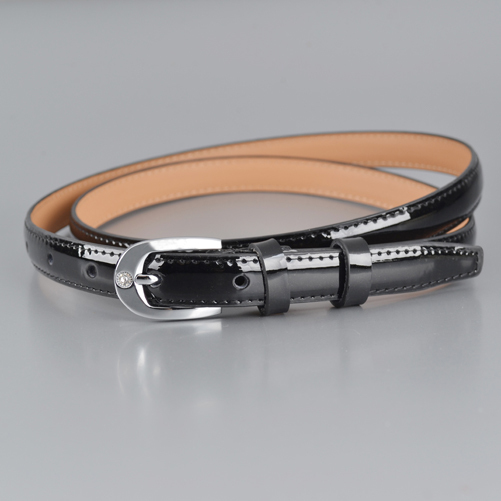 Japanned leather sparkling diamond business casual women's belt strap gentlewomen elegant genuine leather 5656