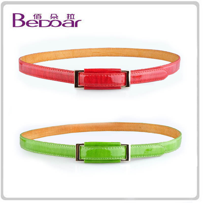 Japanned leather strap Women decoration women's thin belt fashion accessories c397