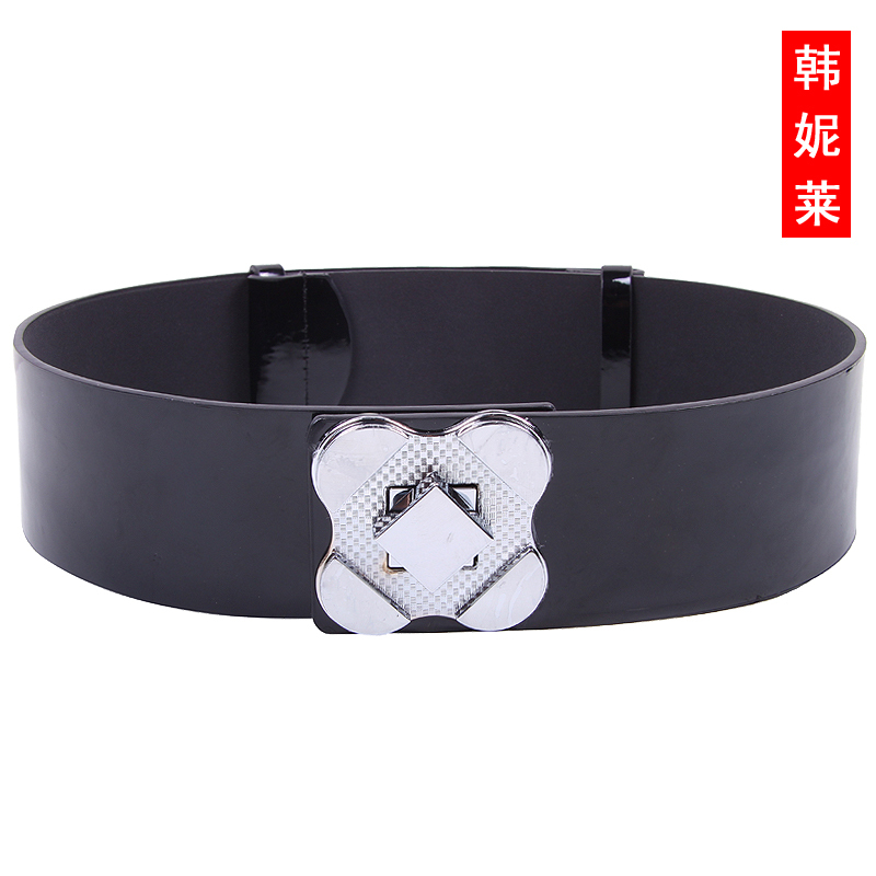 Japanned leather wide belt female all-match women's decoration wide cummerbund ultra wide women's wide strap