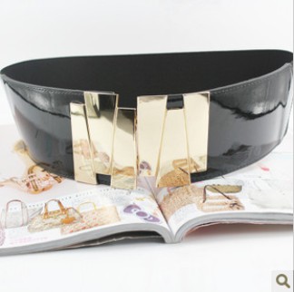 Japanned leather women's decoration belt cummerbund decoration wide belt fashion all-match genuine leather strap female