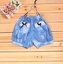 Jean shorts wholesale double double pocket lace bowknot girls shorts Free Shipping