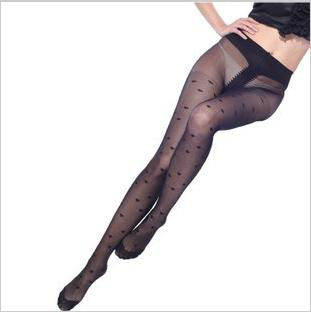 Jin yu han edition fashion jacquard cultivate one's morality show thin legs joker woman heart pantyhose free shipping