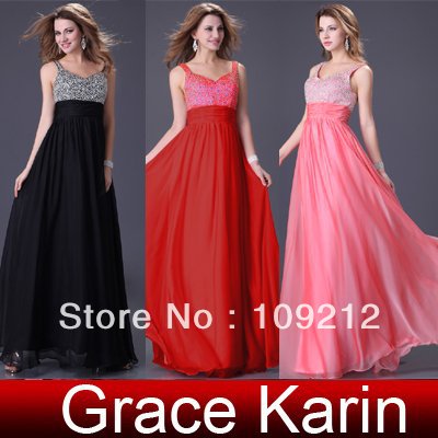 JK Free Shipping 1pcs/lot  New Stunning Prom Gown cocktail party Dress 8 Size red,black,pink color available CL2255