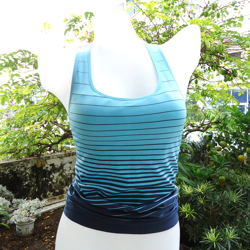 Jockey clothing elastic slim wireless gradient long design sports underwear vest