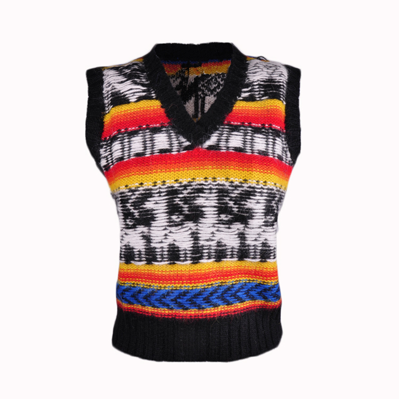 Joseph multicolour jacquard knitted sweater vest