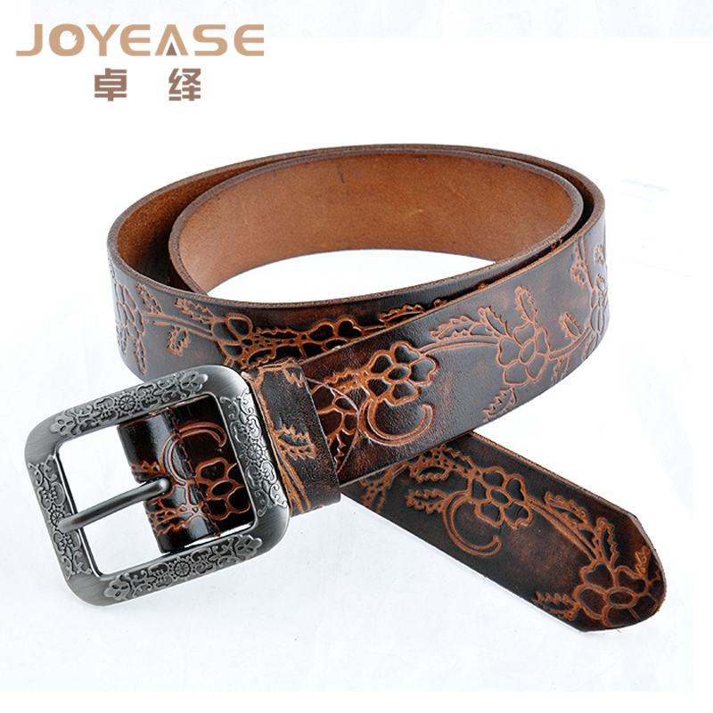 Joyease royal carved vintage first layer of cowhide women's belt jeans women's strap genuine leather