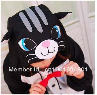 JP Anime Kigurumi Pajamas Black Cat Cosplay Costume Adult Pyjamas Hoodies Party Women Underwear