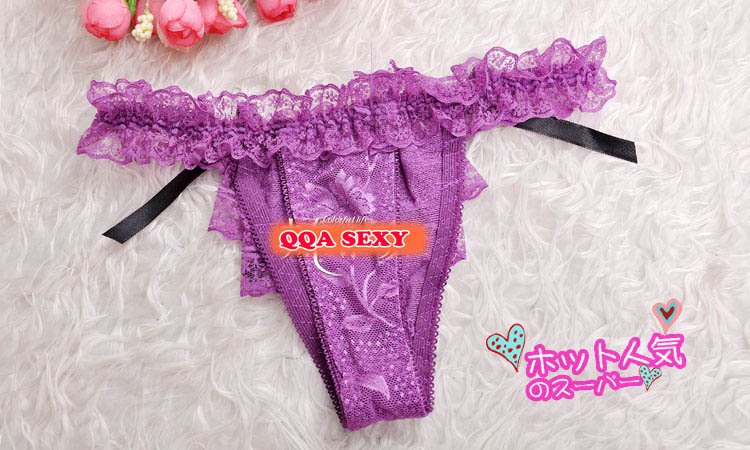 JS3533 Wholesale - sexy pants, Butterfly transparent sexy underwear lace women's t-shaped pants nightclothes sexy Lingerie