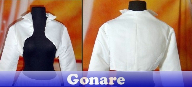 JT004 Gonare Free Shipping Satin Wedding Bolero Jacket Custom Size Color Wholesale/Retail