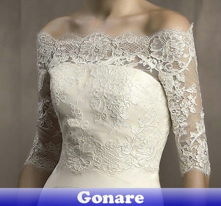 JT027 Gonare Half sleevees 2013 Wedding Accessories Bridal Shawl Wrap Bolero Jacket Wedding Lace Custom Made